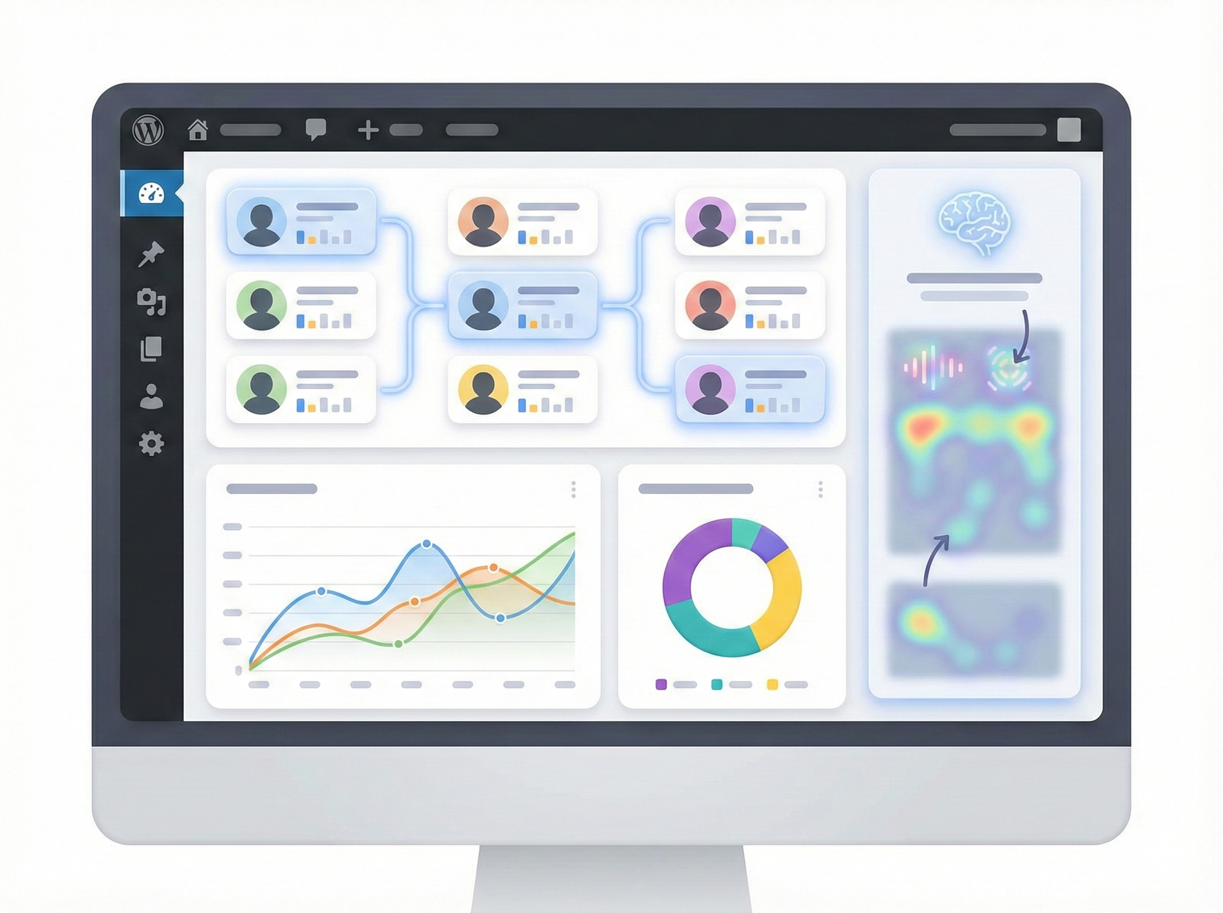 顧客データを分析してペルソナを抽出するWordPress管理画面のイメージ
