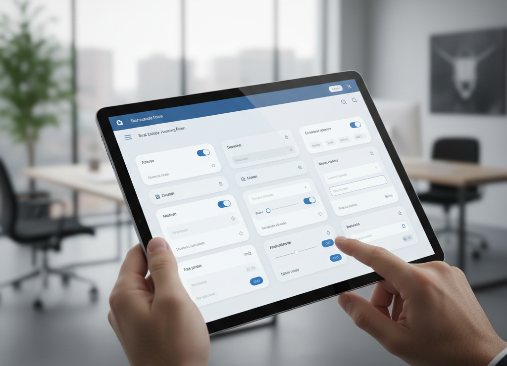 構造化された不動産ヒアリングフォームのUIイメージ