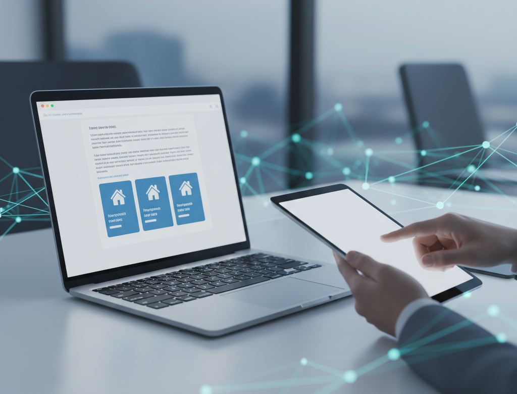 AIが作成した物件提案下書きを人が承認するワークフローのイメージ