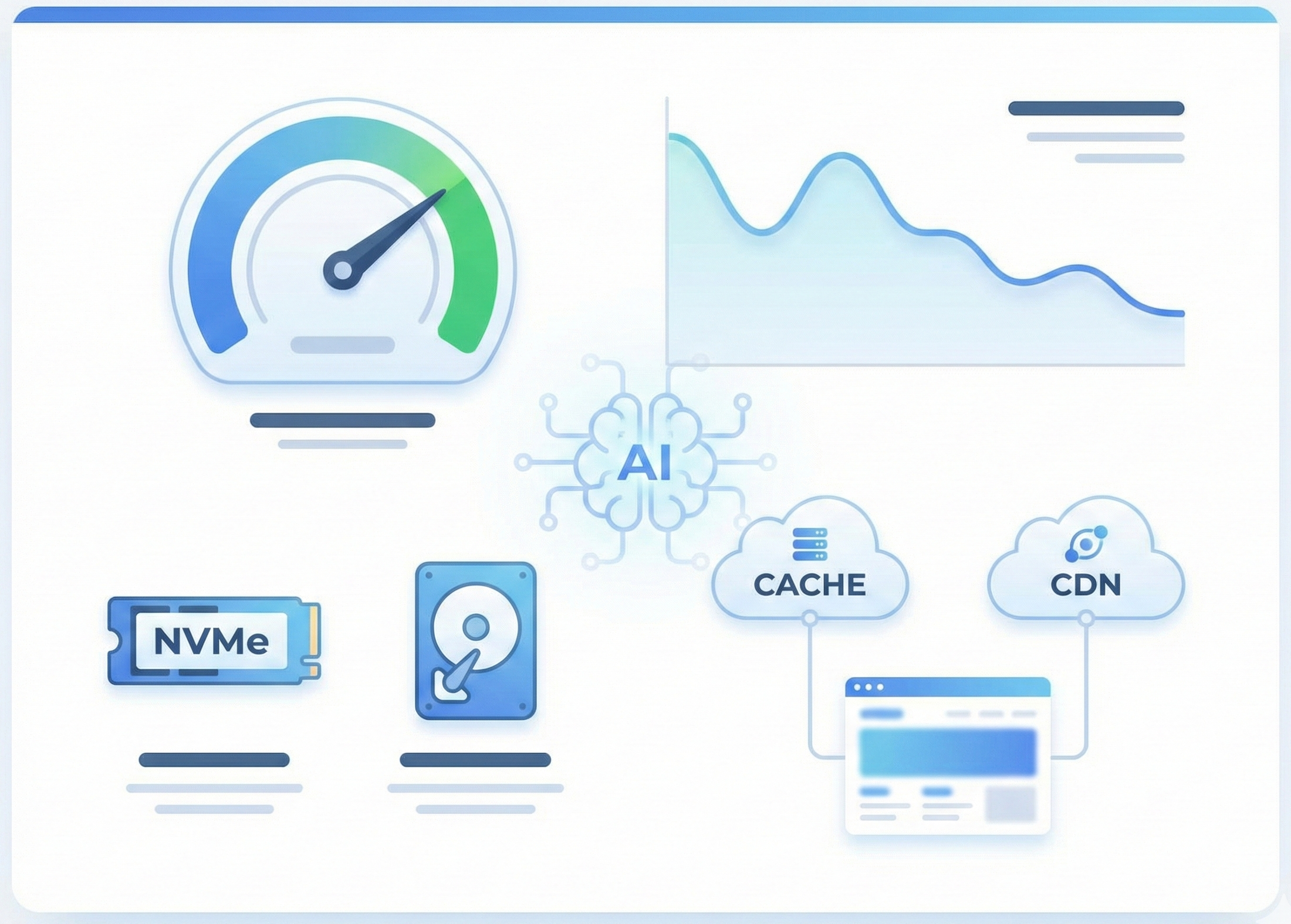 WordPress表示速度とサーバー応答性能を示すダッシュボード画面