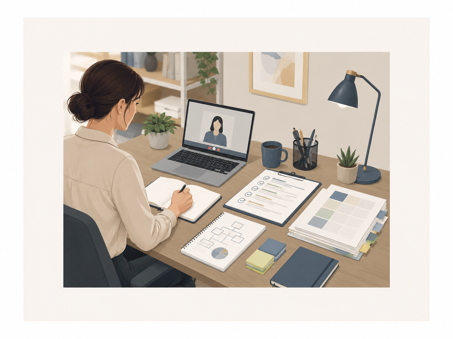 相談時に必要な情報を整理してまとめているイメージ