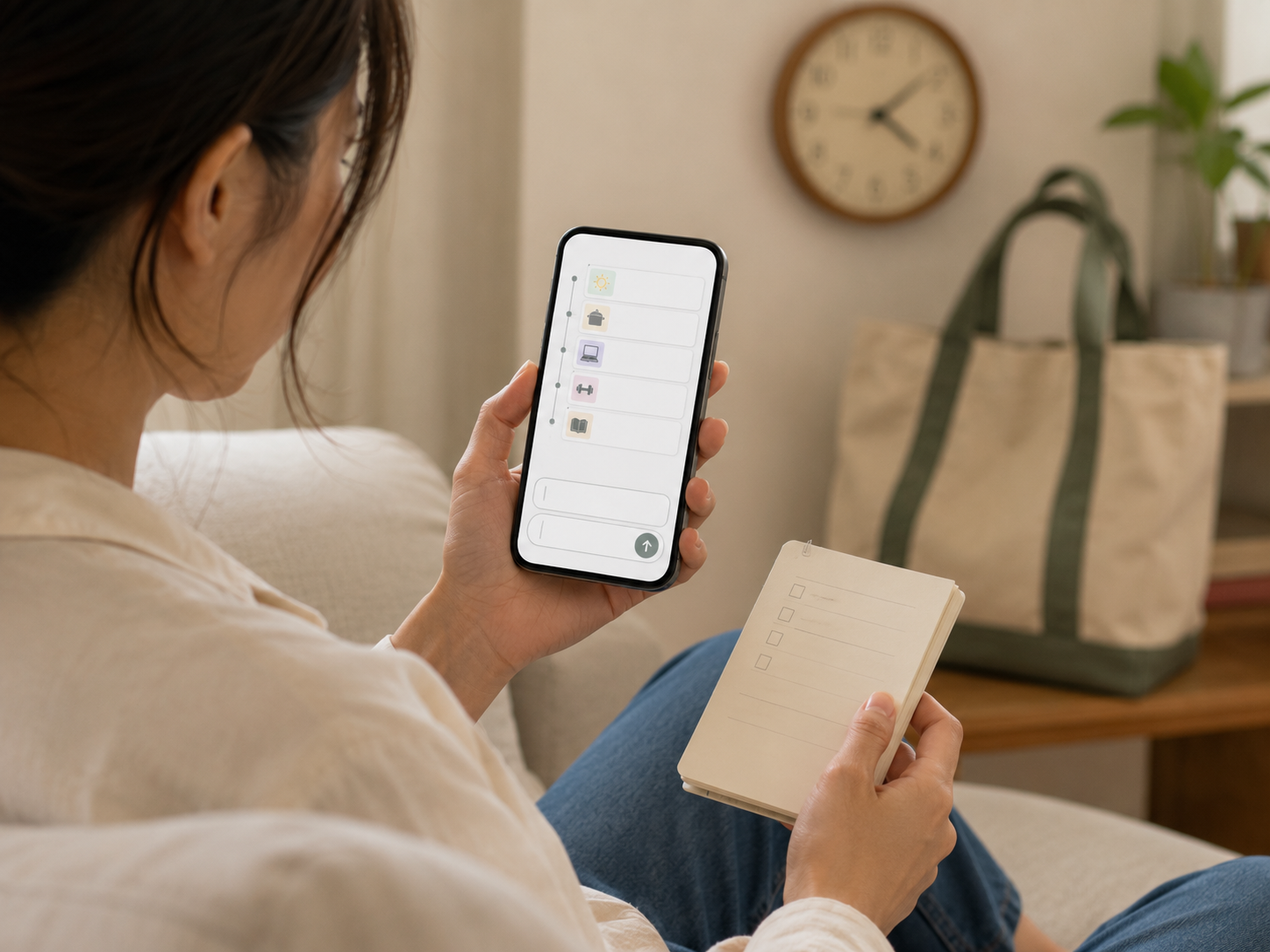 AIに予定の順番を修正してもらっている画面