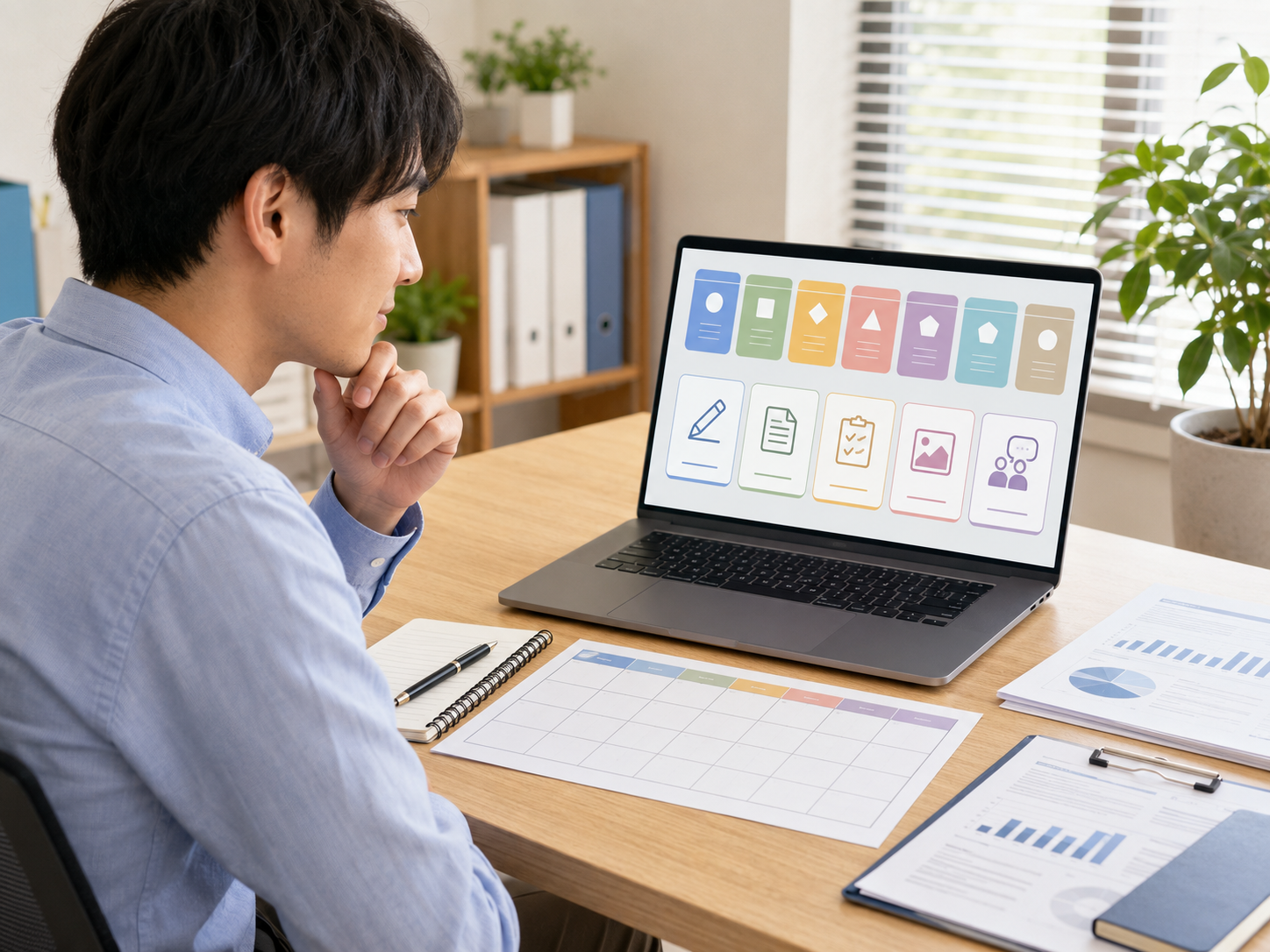 1週間の仕事一覧をAIに渡して活用できる業務を整理している様子