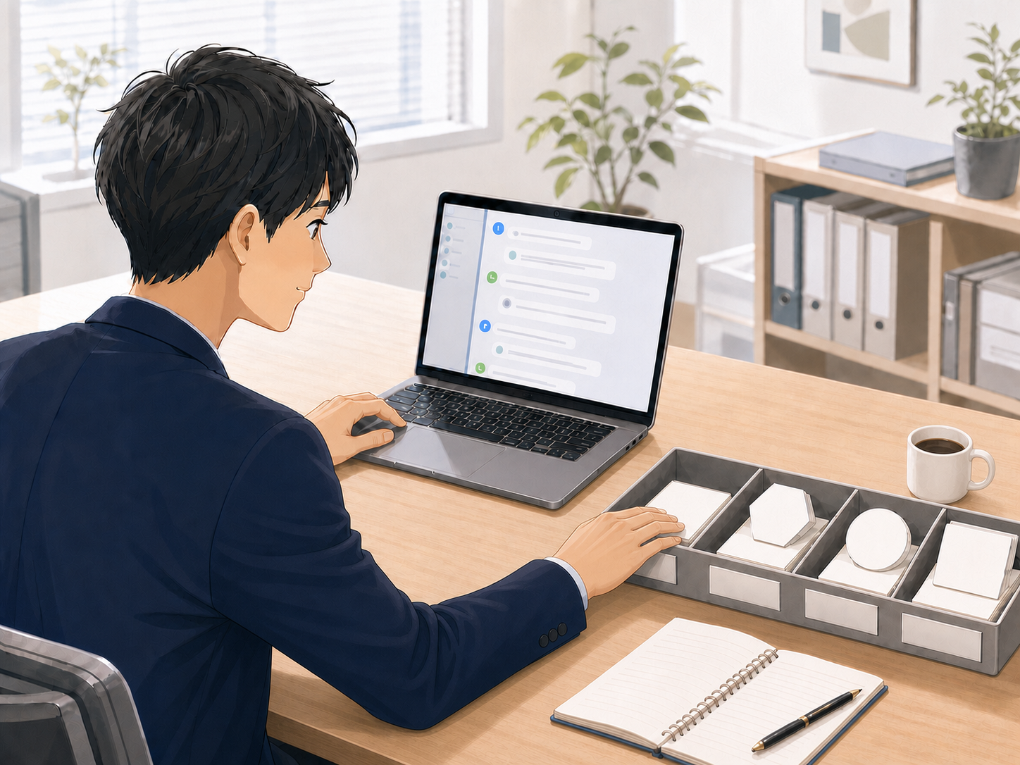 過去のAI会話から再利用できる文章やルールを取り出している様子