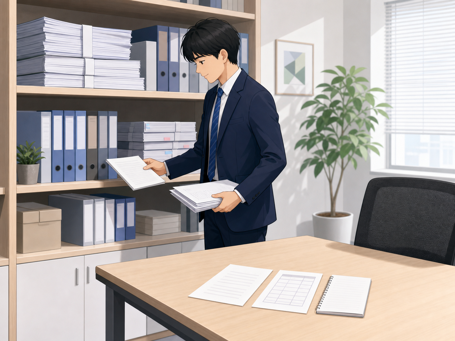 AI相談に使いやすい短い資料を選んでいる様子