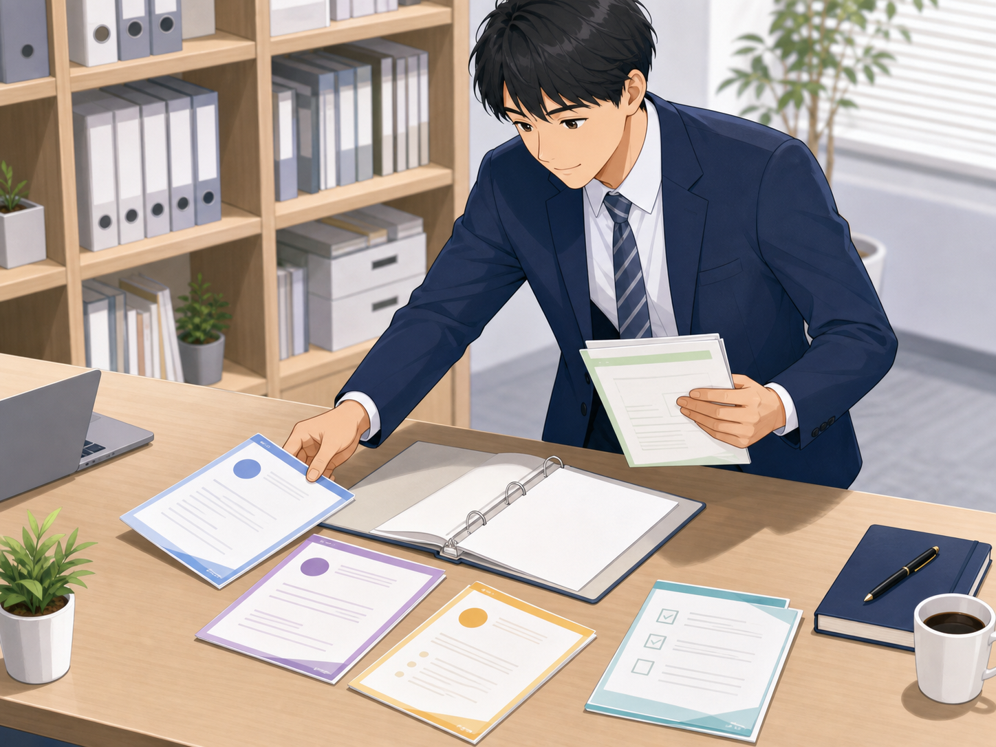 これまで作ったテンプレートやチェックリストを集める様子