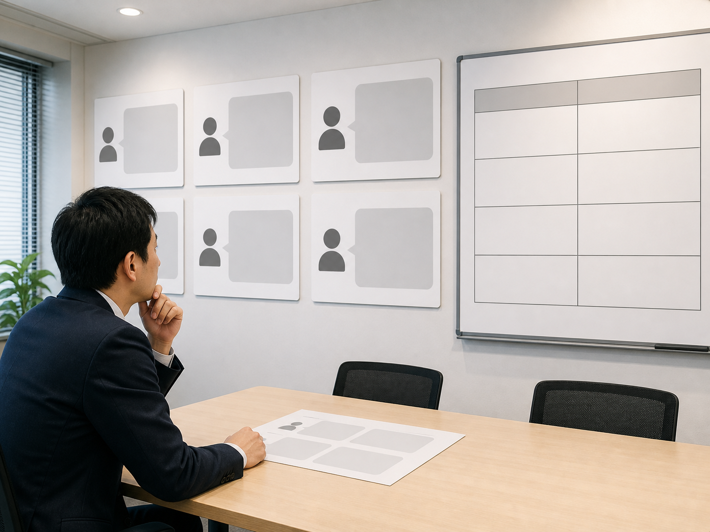 複数人の意見から共通点と相違点をAIで整理している様子