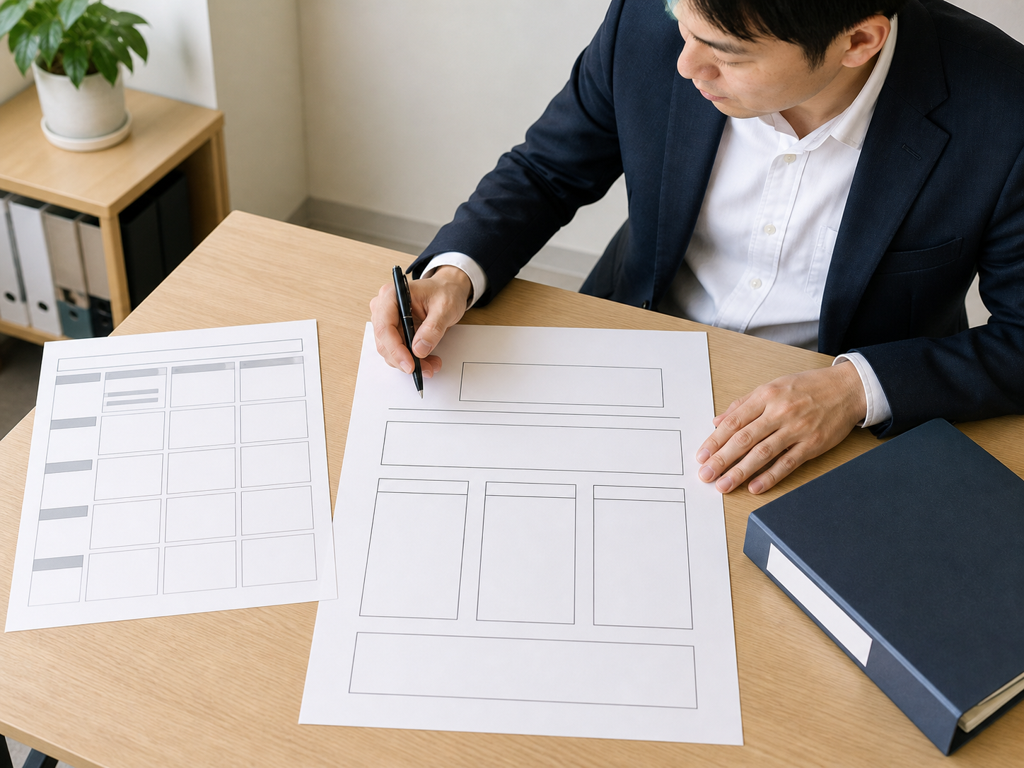 調査の判断目的を一文に整理している様子