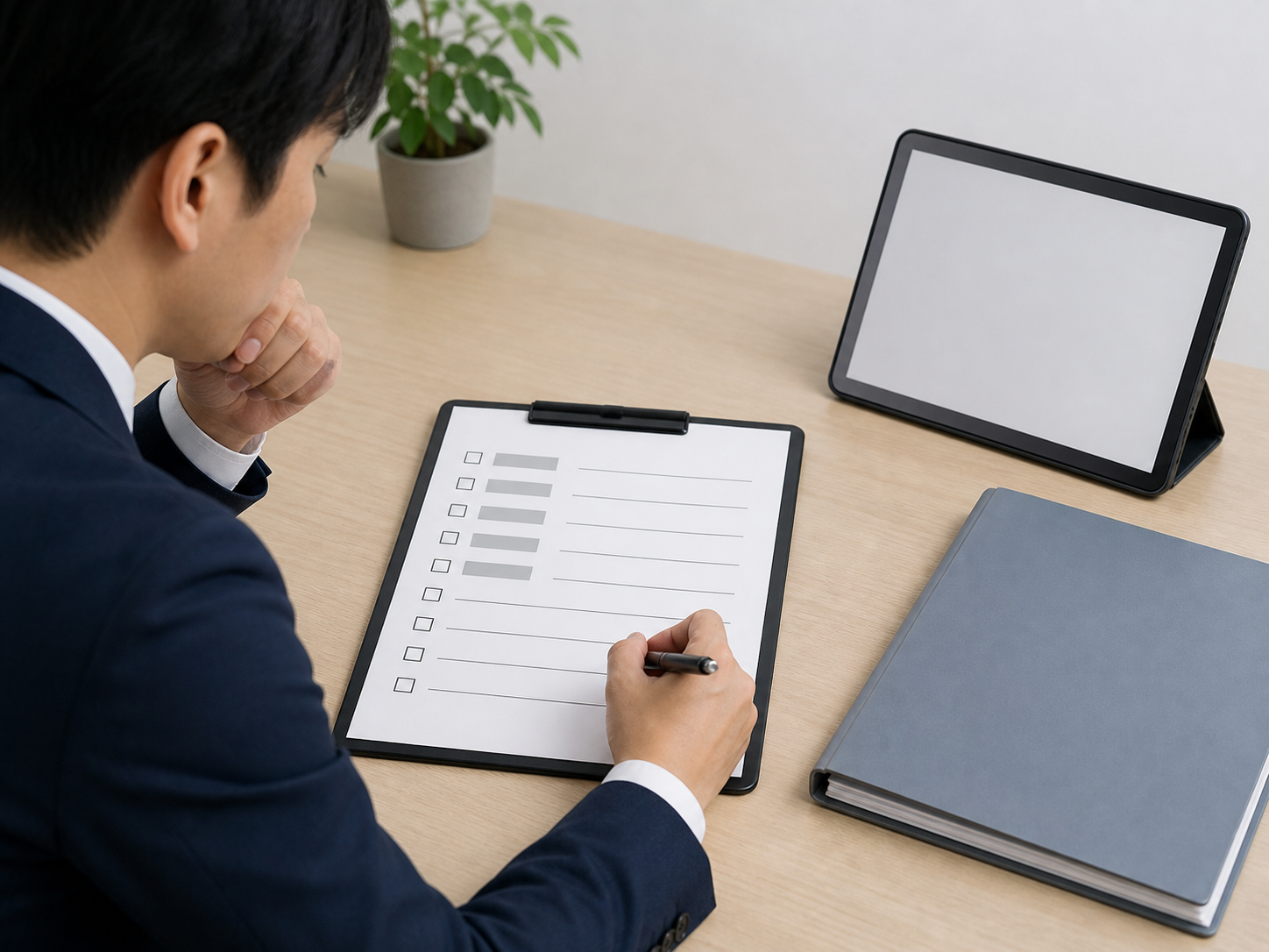 調査前に確認項目を五つから七つに絞っている様子