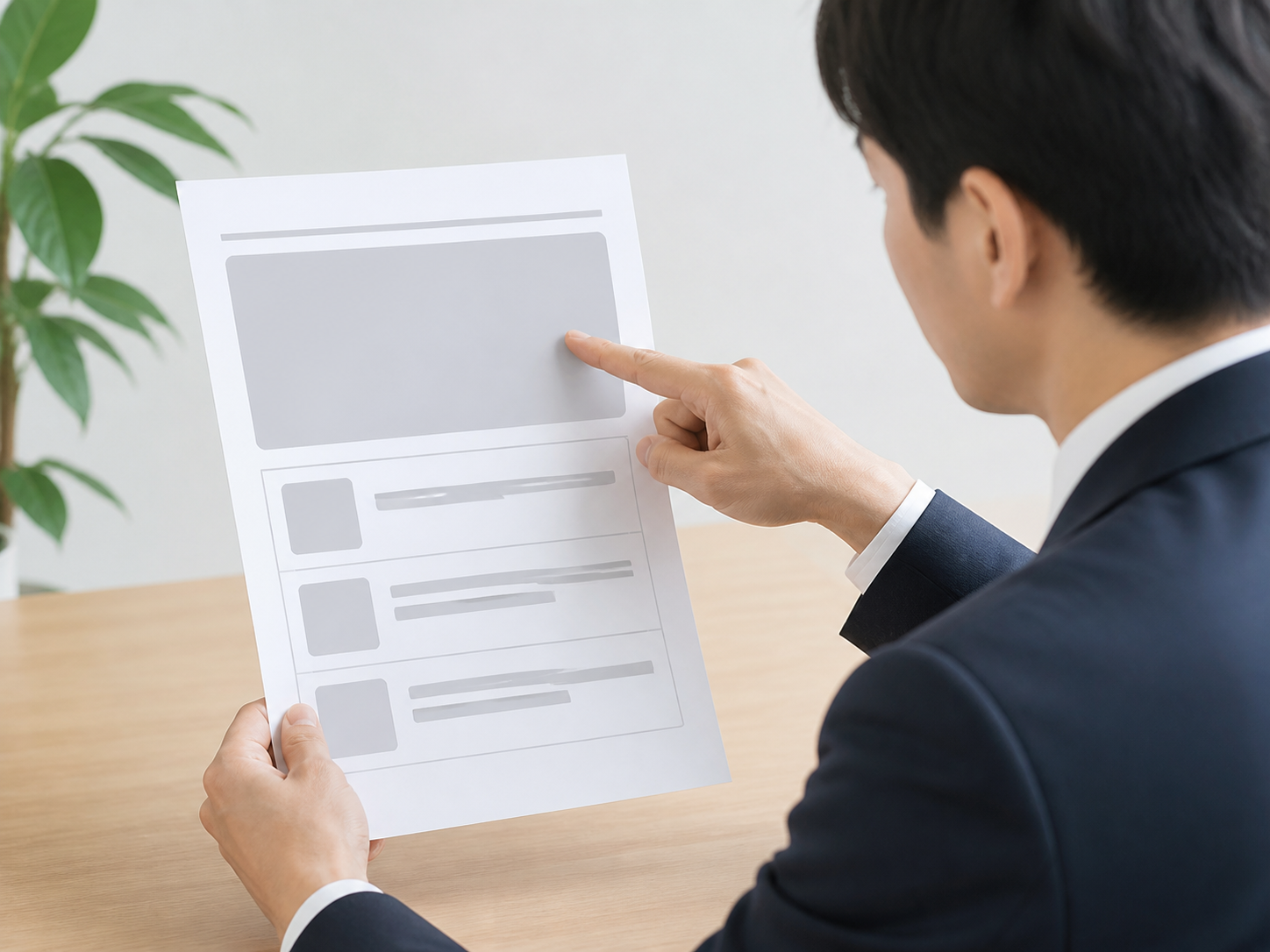 報告文の冒頭に結論を置いている様子