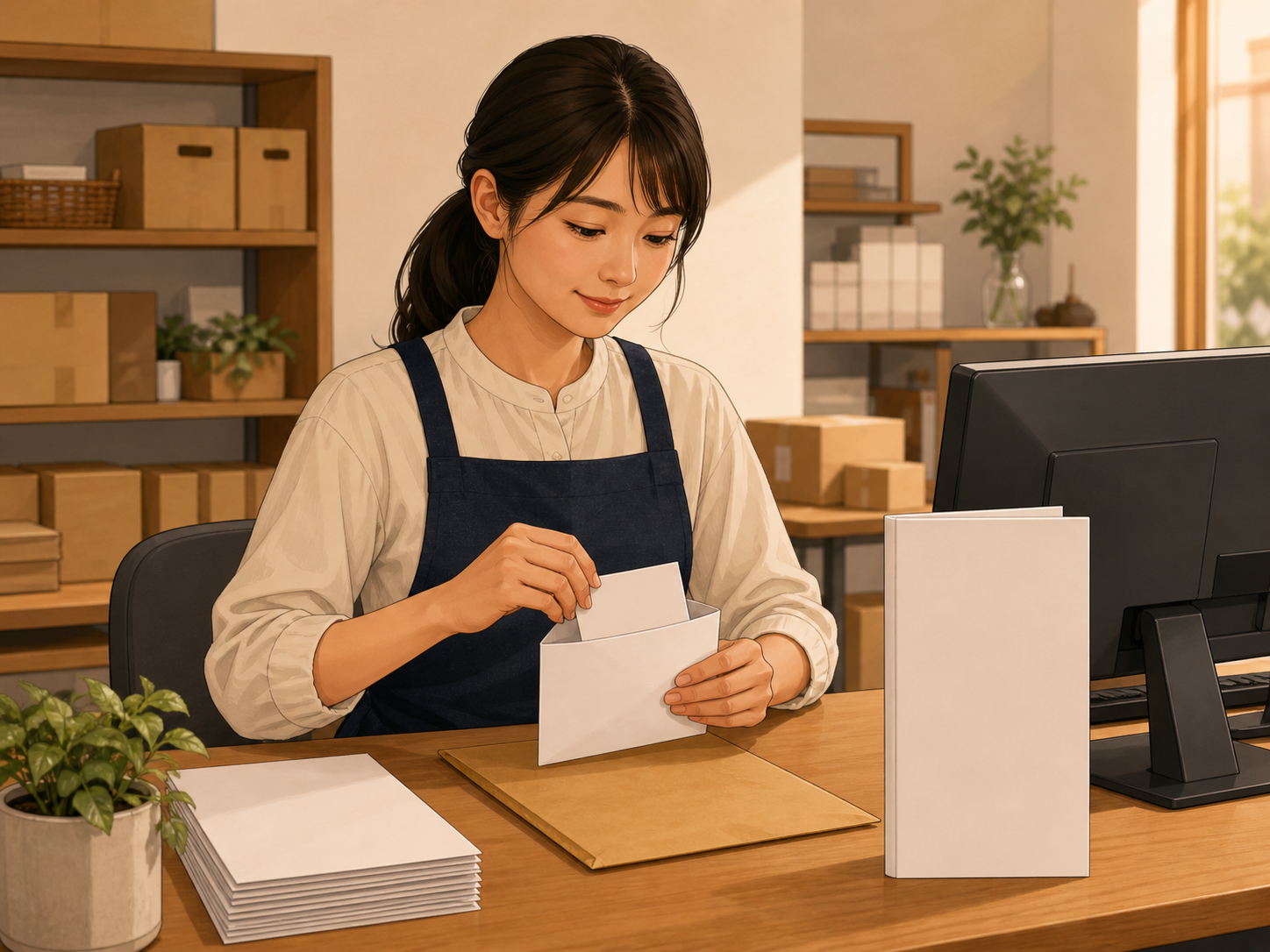 個別確認が必要な質問を担当者へ引き継ぐ様子