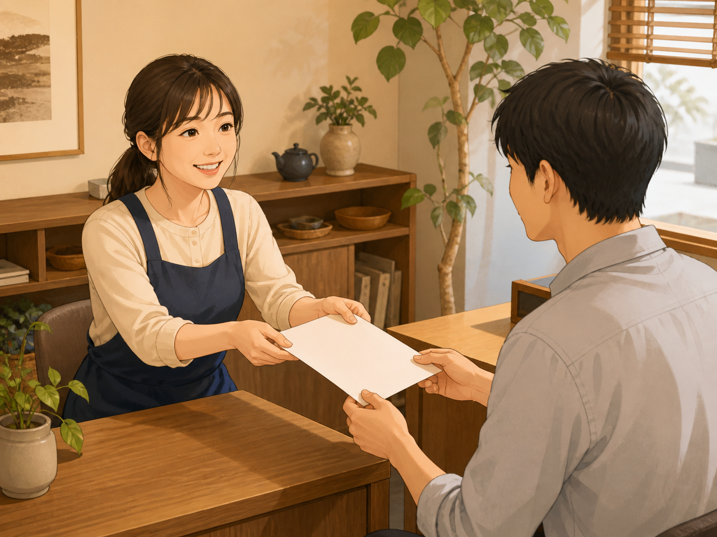 確認済みのFAQを社内の返信作業に使う様子