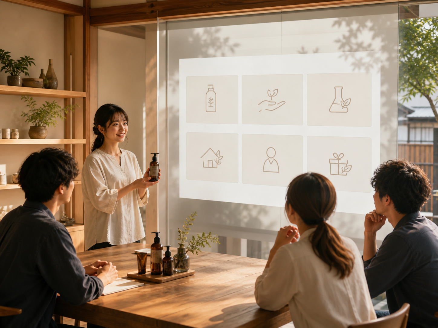 主力サービスの必要情報を一覧にしている様子