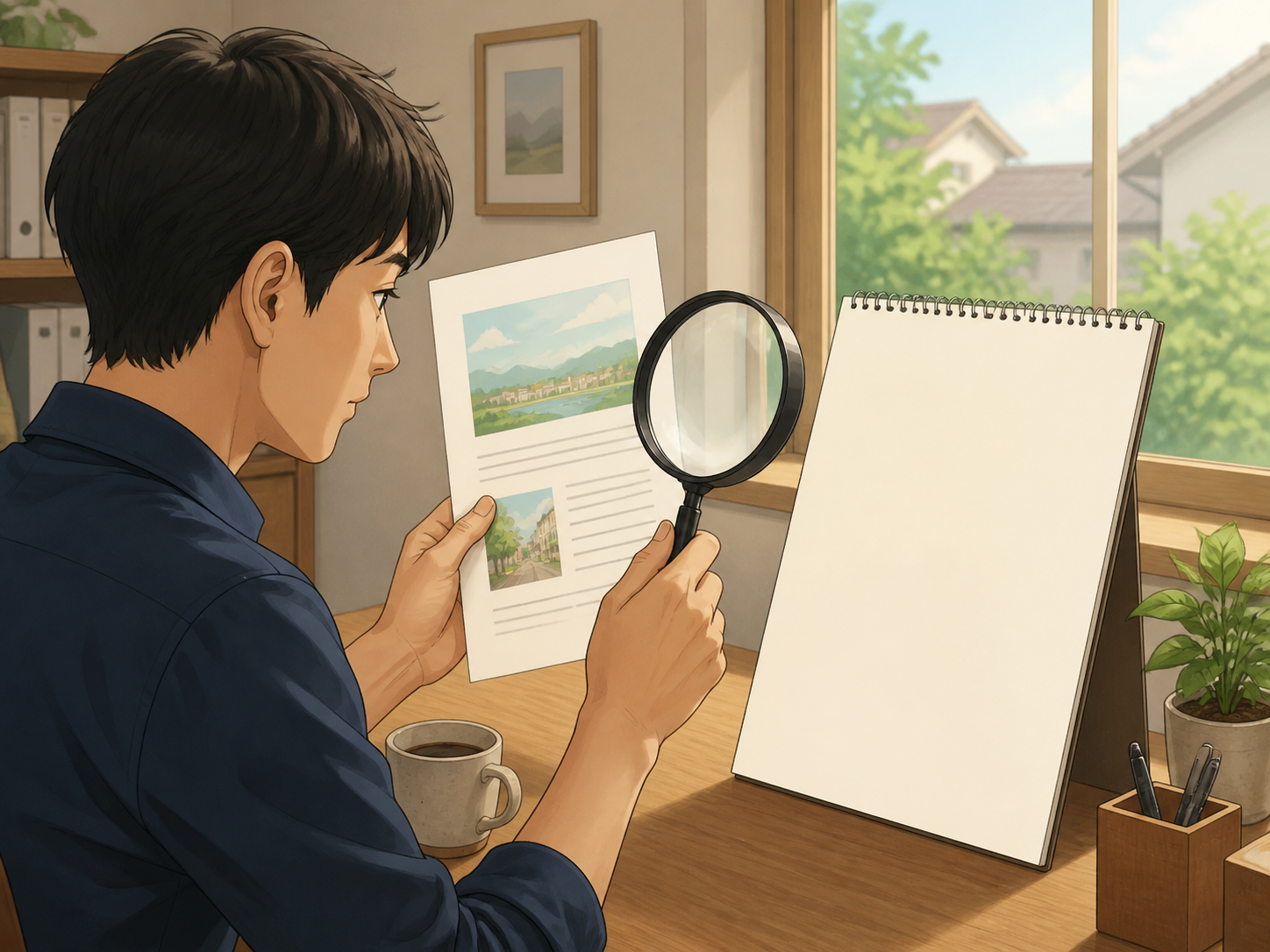 公開前に根拠資料と内容を照合する様子。
