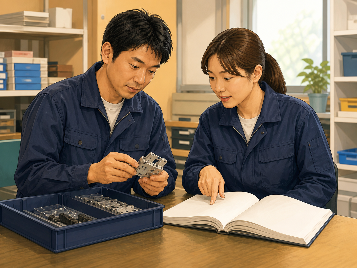 実際の作業を会社の共有マニュアルへ整える様子。