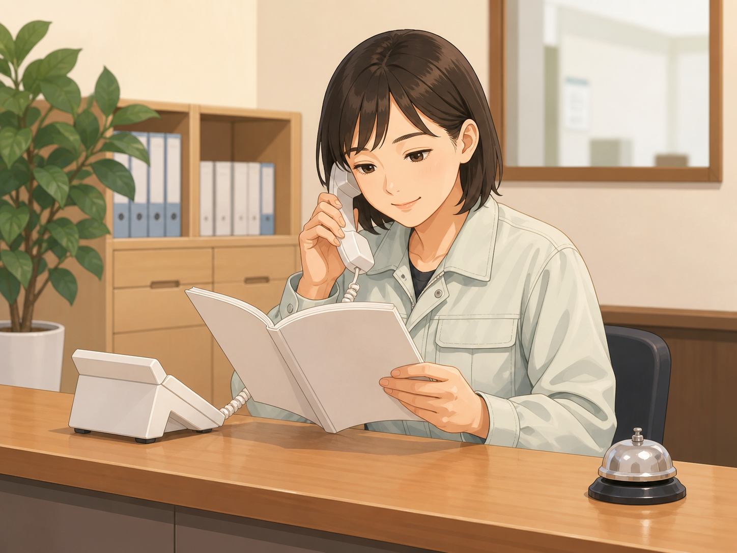 例外時の確認先を記録する様子。