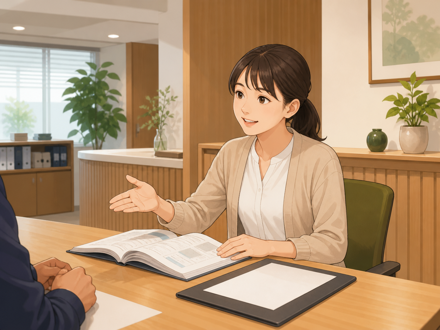担当者がマニュアルどおりに作業を試す様子。