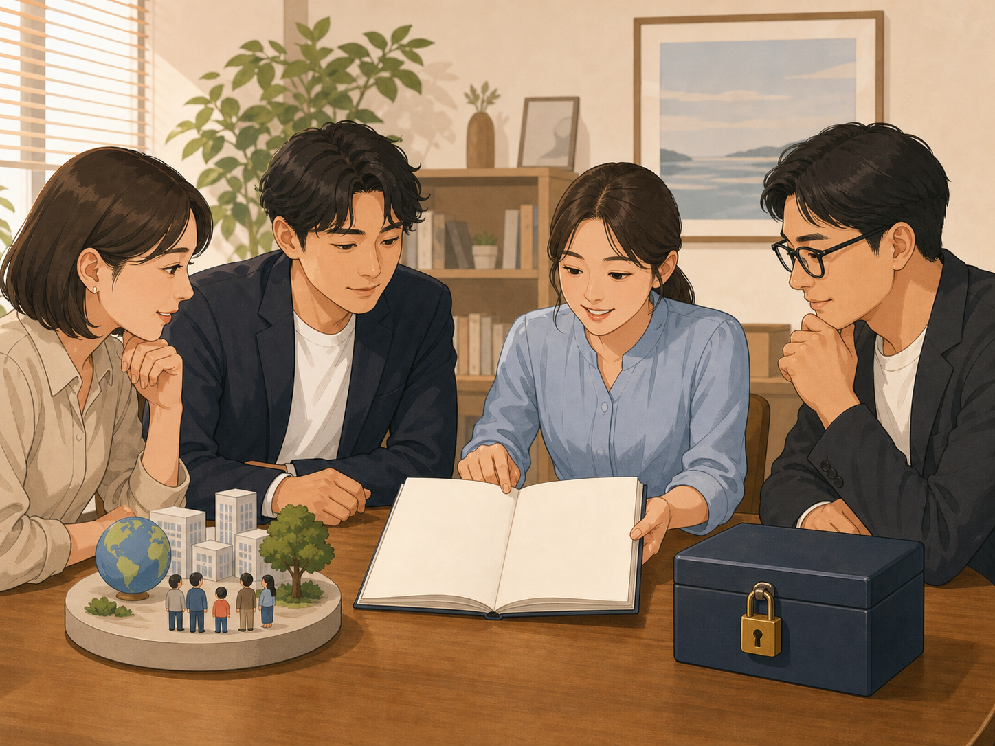 AIへ渡してよい情報と渡せない情報を共通ルールとして確認する様子。