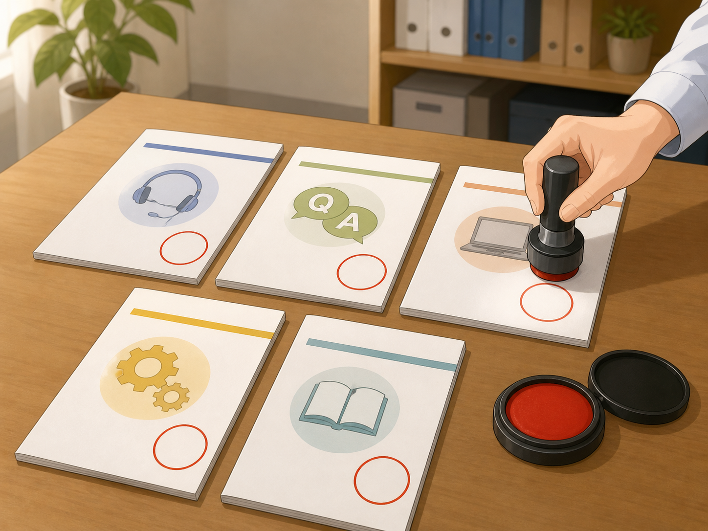 各共有資料にAI利用時の確認者を加える様子。