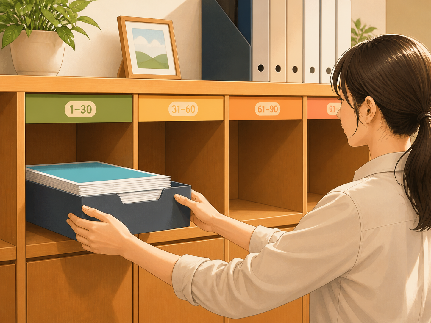 次の30日に営業と発信の流れをつなぐ様子