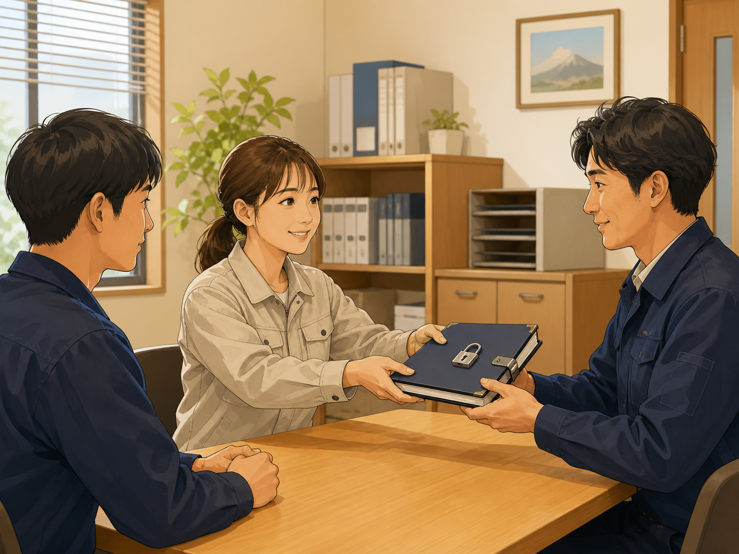 最後の30日に共有資料とルールを定着させる様子。