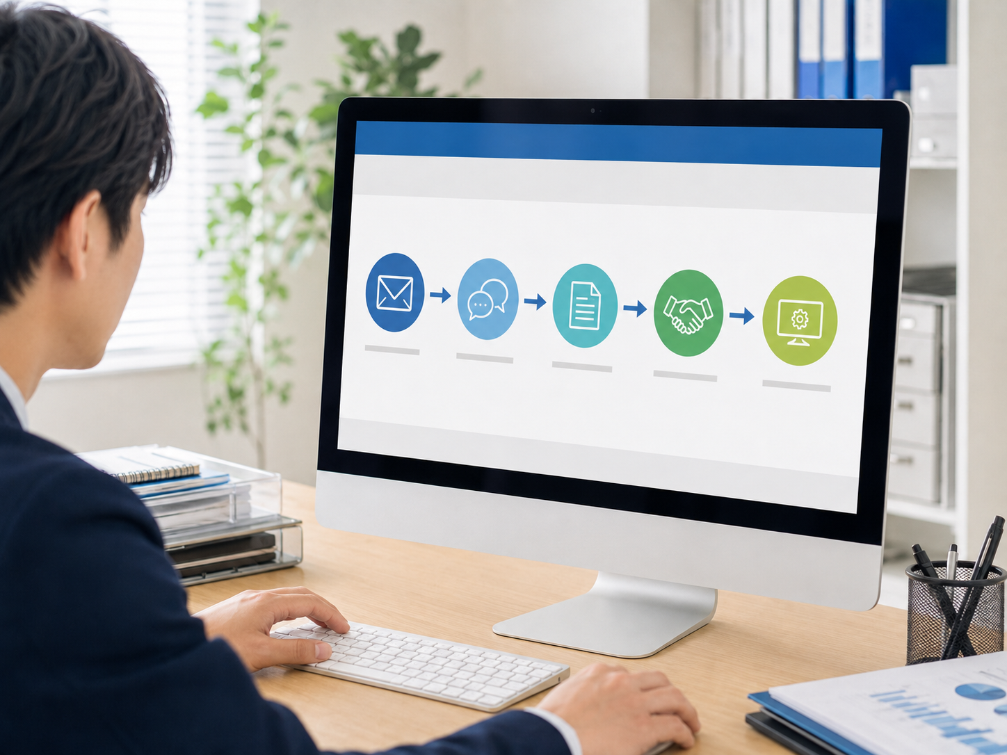 サービスの対象者と内容を整理しているWebページ設計のイメージ