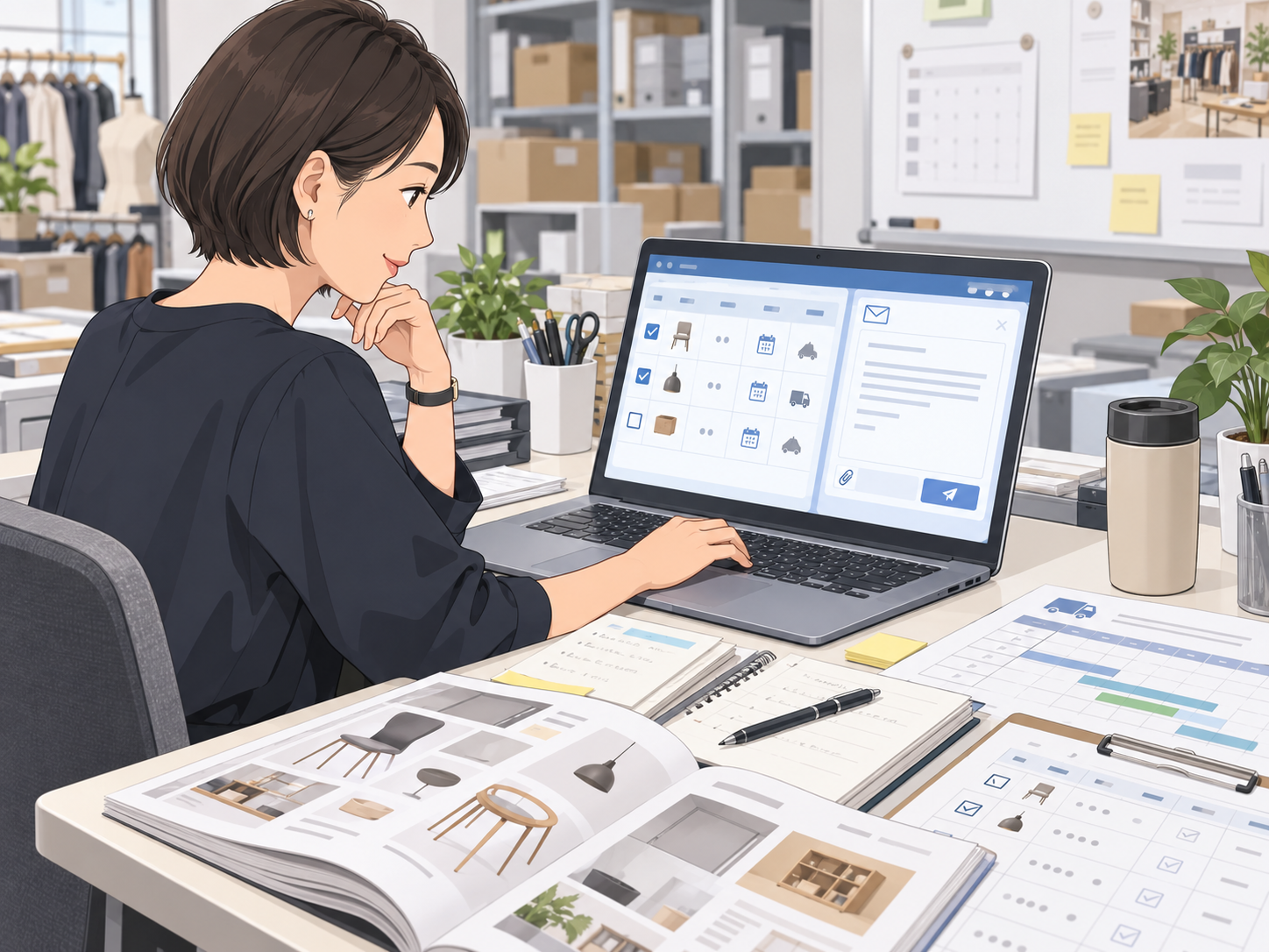 発注や業者連絡の確認項目をAIで整理する店舗担当者