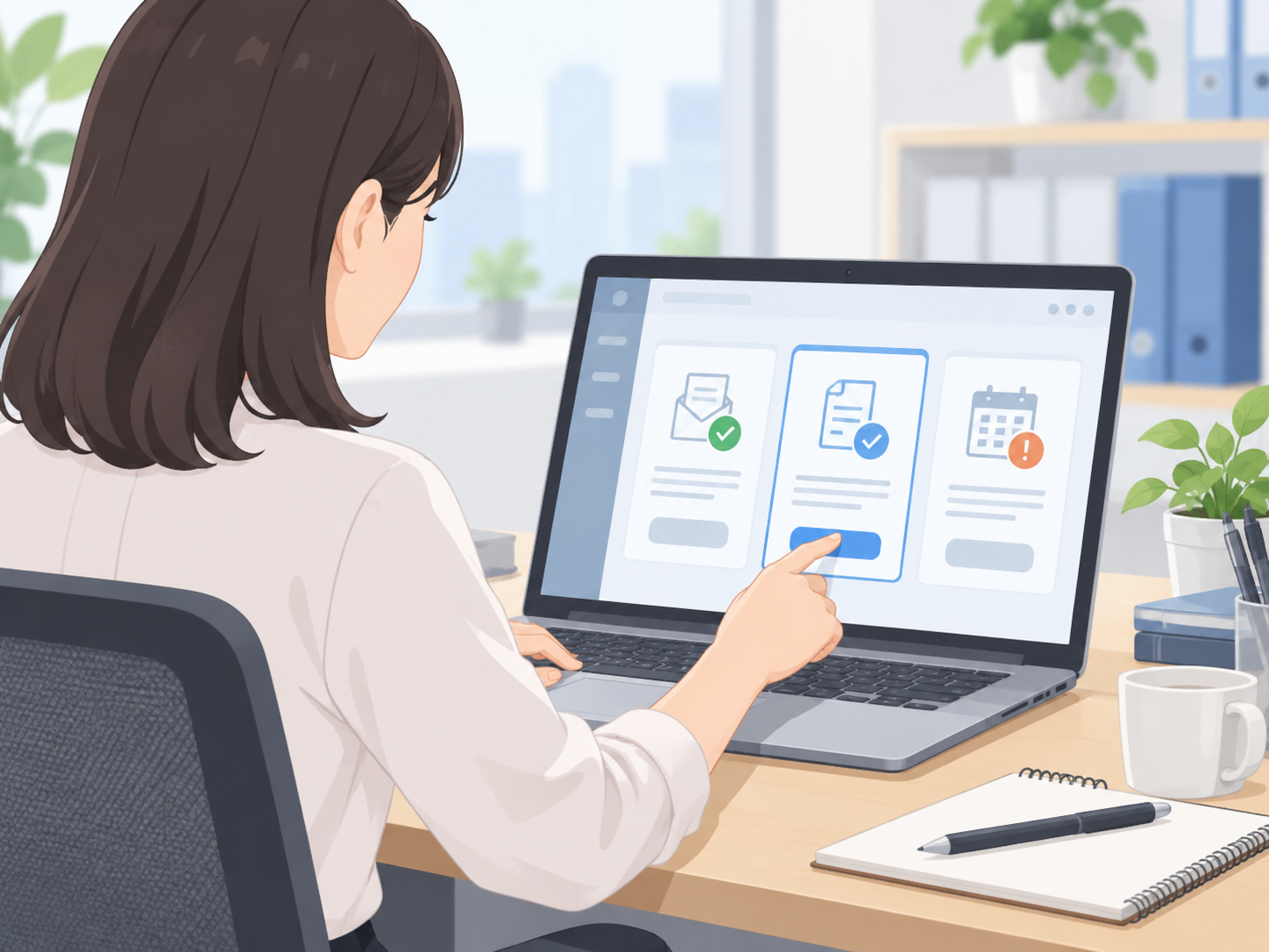 支払い確認や経費案内など経理用の定型文テンプレートを整理した画面