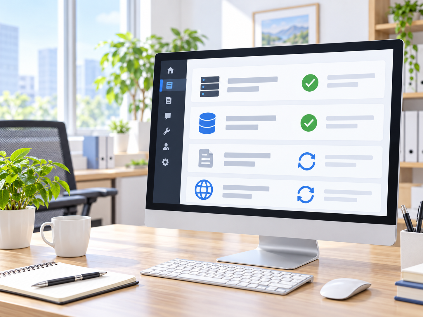 WordPressサイトのPHPバージョンとサーバー環境を確認する中小企業のWeb担当者